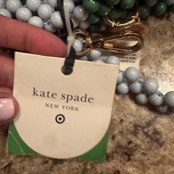 kate spade Beaded Mini Top-Handle Bag in Light Blue and Green - Picture 2 of 6